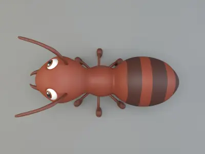Cartoon Ant Low-poly 3D model