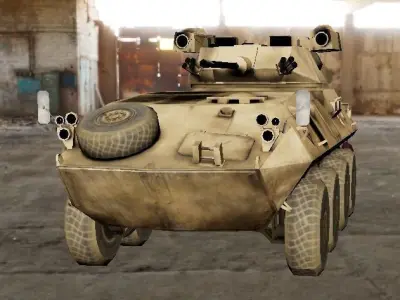 3D Model of an 8 Wheeled Armored Reconnaissance Vehicle 3D model