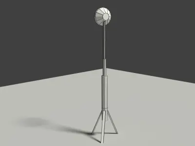 Low Poly Industrial Light Low-poly 3D model