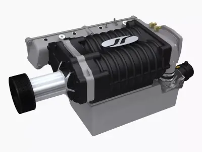 Jackson Racing K-Series supercharger Low-poly 3D model