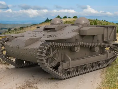 UE Tractor Clay Mentalray 3D model