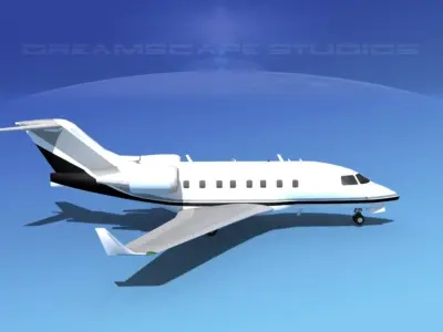 Bombardier Challenger CL-605 V04 3D model