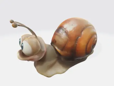 Cartoon snail 3D model
