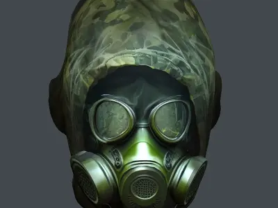 Helmet 3d model military combat Military Low-pol Low-poly 3D model