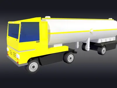 Cartoonish Tanker 3D model