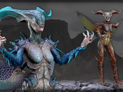 Rosie - Demon Beetle Low-poly 3D model