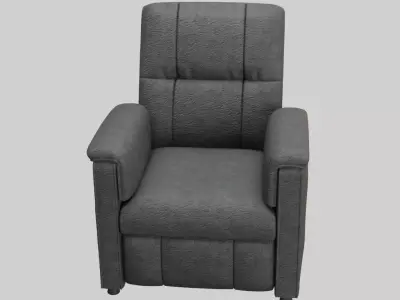 Gray Fabric Recliner Chair Free 3D model