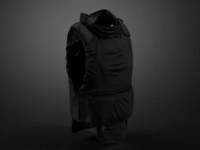 Army vest 06 Low-poly 3D model