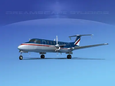 Beechcraft 1900C V15 3D model
