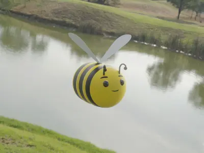 Animated 3D Bee Model Free 3D model