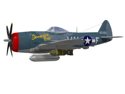 Republic P47M Thunderbolt 3D model
