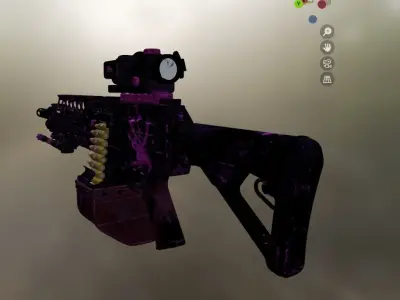 gun machine 1 Low-poly 3D model