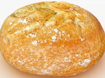 Round Bread 3D model