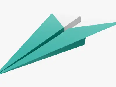 Paper airplane 02 3D model