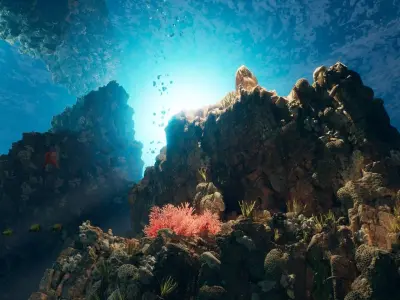 Aqua Coral Reef - Unreal Engine Environment Low-poly 3D model