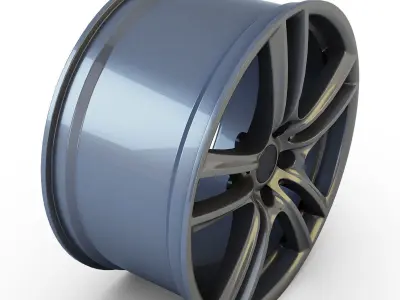 Style 303 wheel ferric gray Mid Poly Low-poly 3D model