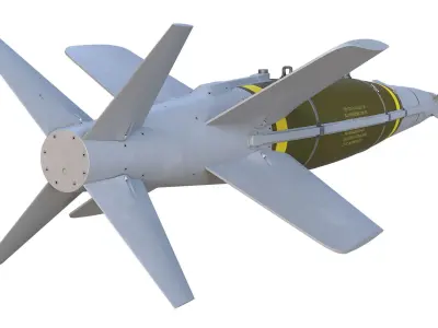 SPICE-2000 Guided Bomb Low-poly 3D model