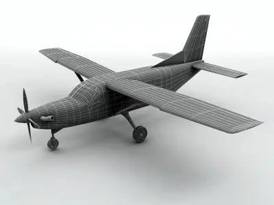 Quest Kodiak Aircraft Low-poly 3D model