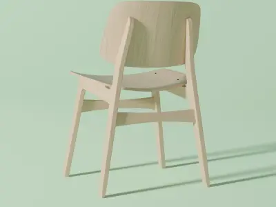 Wooden Chair Free low-poly 3D model get