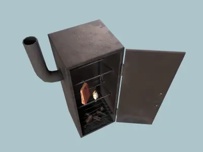 Smokehouse  Low-poly 3D model