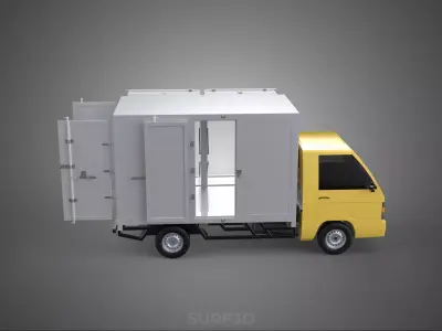 SLIDING SIDE DOOR BOX TRUCK SLIDE PANEL GATE LOADER DROP PICKUP 3D model