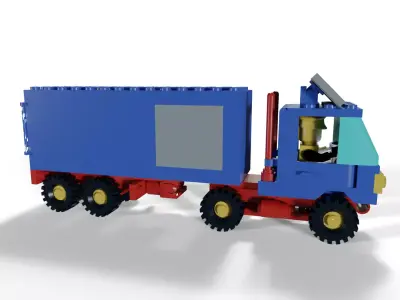 Vintage LEGO 6692 Tractor Trailer 3D model