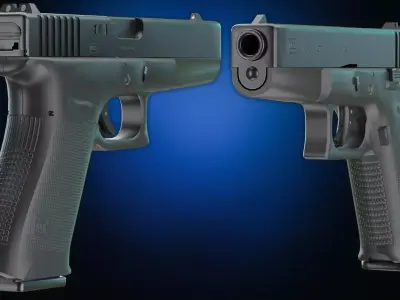 Glock 18 Gen 4 Low-poly 3D model
