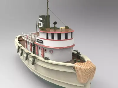 Steamship Karina 3D model