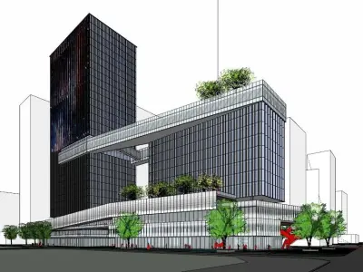 SU model of Headquarters commercial office building 3D model