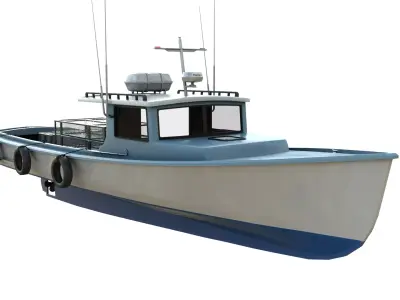 Lobster Fishing Boat 3D model