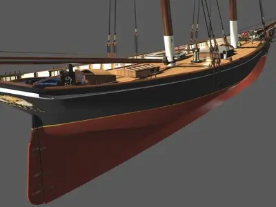 America Cup Schooner America 3D model