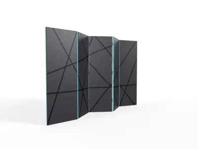SCI-FI MODULAR ROOM DIVIDER PANEL Low-poly 3D model