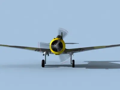 Curtiss H-75C Mohawk Finland 3D model