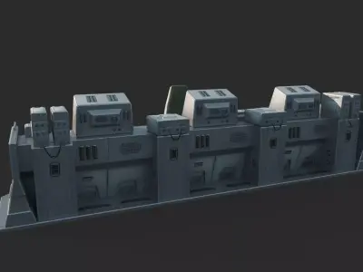 Computer Console of the Early Starry Future Sci-Fi Era 3D model