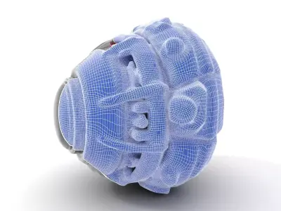 Futuristic Surveillance Drone Model Pack Low-poly 3D model