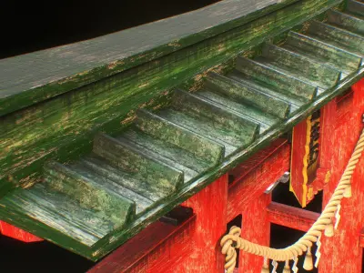 Japanese Gates v2 by mkaplunow Low-poly 3D model