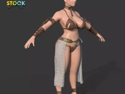 indigenous clothes boy asset woman Low-poly 3D model