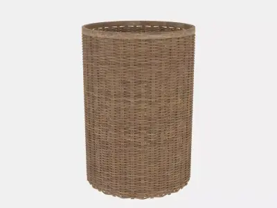 Wicker basket modelling Free 3D model