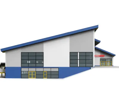 Warehouse Factory Exterior 3D model