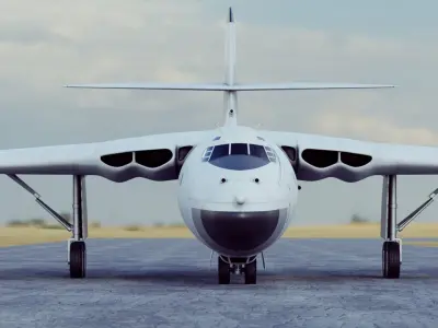 Vickers Valiant B1 bomber 3D model