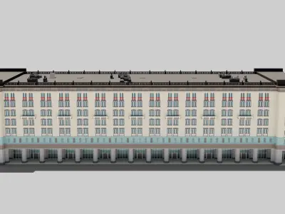 Eastern European Building 014 Low-poly 3D model