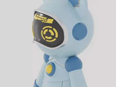 Robot Toy Low-poly 3D model