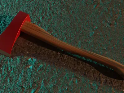 Hatchet Axe Free low-poly 3D model