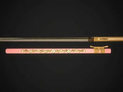 Katana 04 Low-poly 3D model