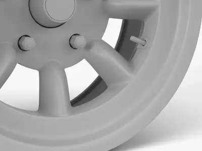 Mini Lite Wheel Low-poly 3D model