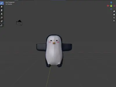 3D Penguin character Free low-poly 3D model