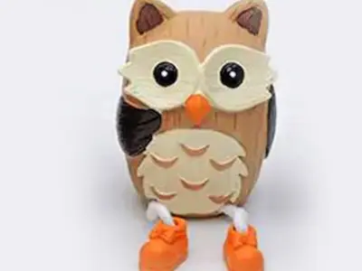 Owl Toy I PBR I Subdiv - Ready 3D model