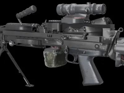 M249 free 3D model