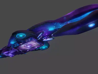 Covenant CAS-class assault carrier Low-poly 3D model