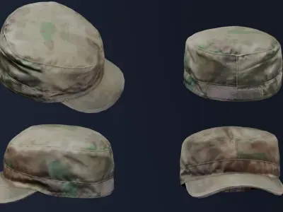 ATACS FG Army Cap Low-poly 3D model